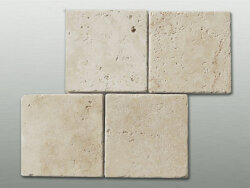 Travertin Beige Light Select getrommelt Fliese 10x10x1cm