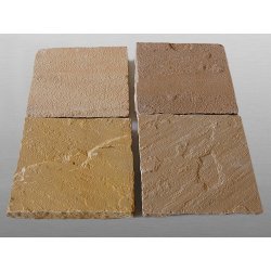 Modak spaltrau Sandstein Platte 40x40x2,5/4 cm rot-braun
