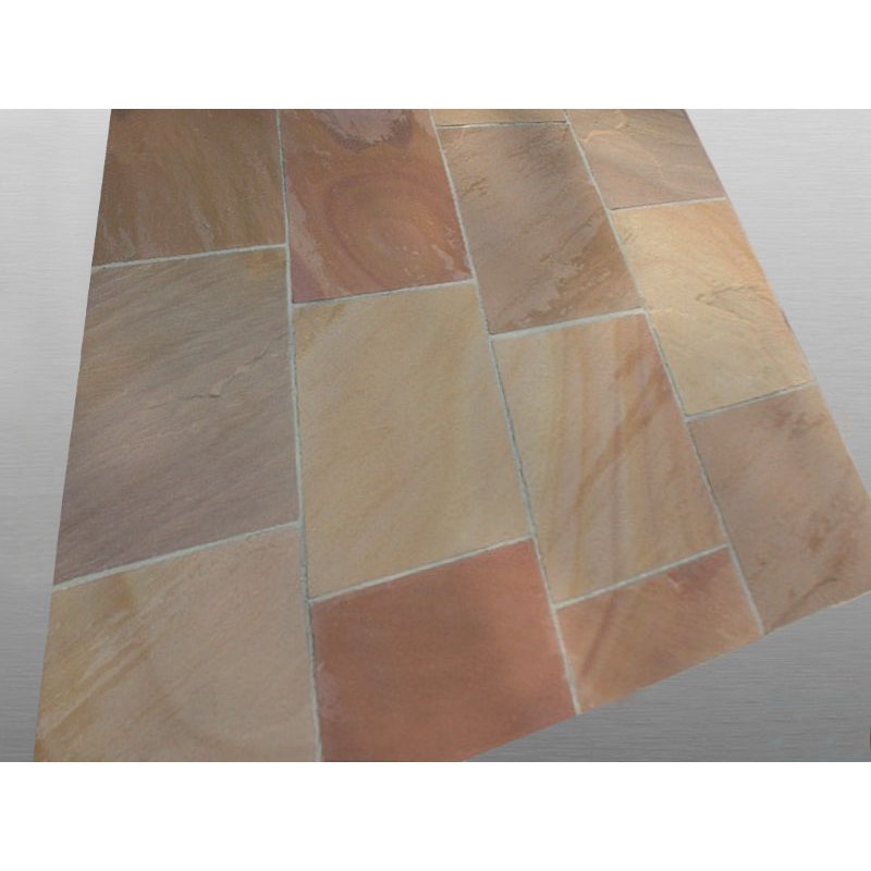 Modak spaltrau Sandstein Platte 60x90x2,5/4 cm rot-braun