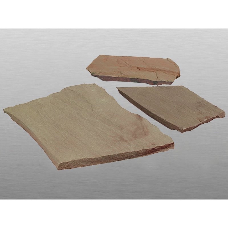Forest spaltrau Sandstein Polygonalplatten 5-8 Stk/m², 2-4 cm Stärke beige/grau/braun