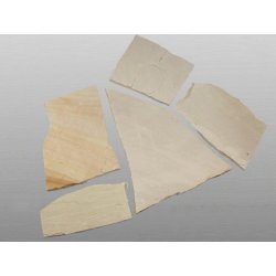 Mint spaltrau Sandstein Polygonalplatten 4-8 Stk/m², 2,5-4 cm Stärke gelb/weiß