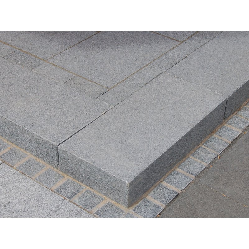 Palisade Granit grau dunkelgrau 12x12x50 cm Padang Dunkel G654 