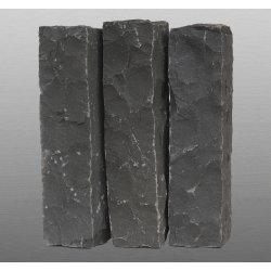 Vietnam Basalt spaltrau Palisade 12x12x75 cm anthrazit