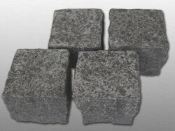 China Basalt G684 geflammt Pflastersteine 9x9x8 cm dunkelgrau