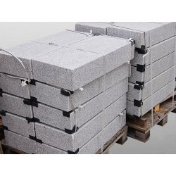 Granit Light Grey G603 geflammt Blockstufe 15x35x50 cm grau