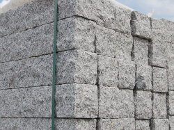 Light Grey Granit G603 gestockt Palisade 12x12x75 cm hellgrau