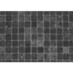Black Marble getrommelt Mosaik 2,3x2,3x1 cm schwarz grau