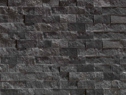 Black Marble spaltrau Mosaik 2,3x4,8x1 cm schwarz grau