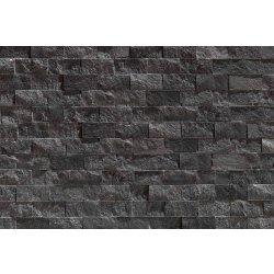 Black Marble spaltrau Mosaik 2,3x4,8x1 cm schwarz grau