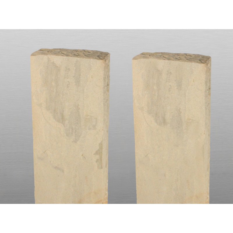 Mint spaltrau Sandstein Stele 10x25x150 cm gelb/weiß