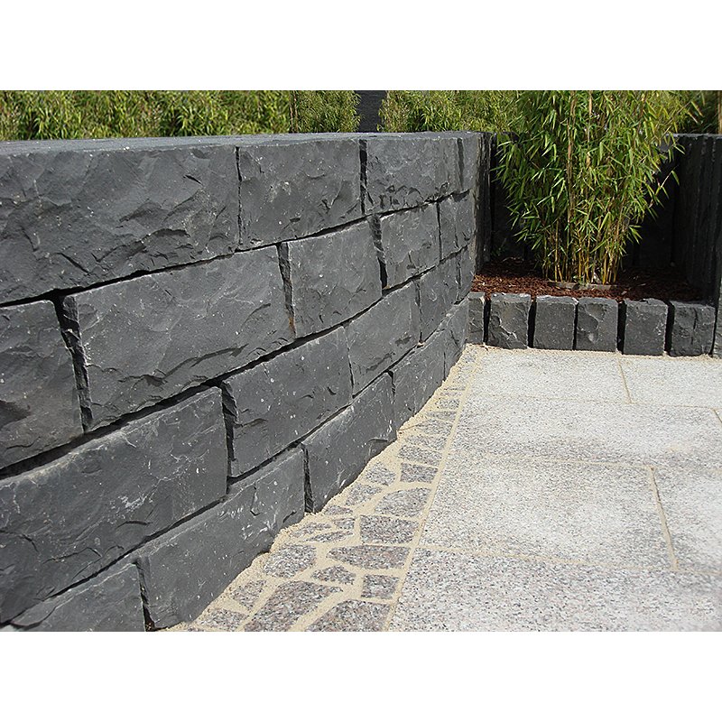 €0,45/KG Basalt Mauersteine 1000KG schöne dunkle Farbe Länge ± 20-50cm 