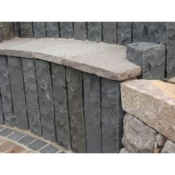 Vietnam Basalt spaltrau Palisade 12x12x50 cm anthrazit