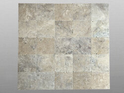 Travertin Silver getrommelt Fliese 30,5x30,5x1 cm...