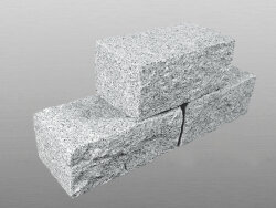 Granit Light Grey gestockt Mauerstein 15x20x35 cm hellgrau