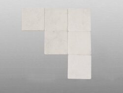 White Marble getrommelt weisser Marmor Fliese 10x10x1cm wei&szlig;