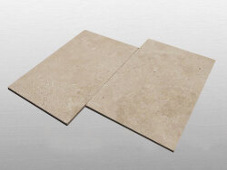 Travertin Beige Select getrommelt Fliese 61x40,6x1,2 cm