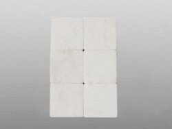 White Marble getrommelt weisser Marmor Fliese 20x20x1cm weiß