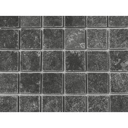 Black Marble getrommelt Mosaik 4,8x4,8x1 cm schwarz grau