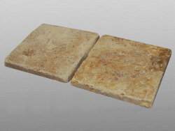 Travertin Yellow (Gold) antik getrommelt Fliese 10x10x1...