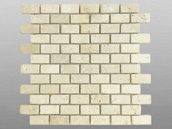 Travertin Beige Light Select getrommelt Mosaik 4,8x2,3x1...