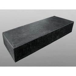 Vietnam Basalt Blockstufe geflammt und geb&uuml;rstet 15x35x150 cm schwarz