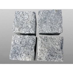 Light Grey Granit G603 N geflammt 1 Tonne Pflastersteine 15x15x15 cm hellgrau