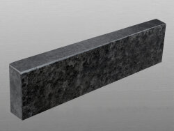 Vietnam Basalt geflammt & wassergestrahlt Randstein 8x25x125 cm schwarz