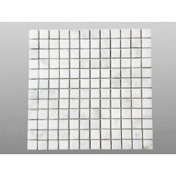 White Marble getrommelt Mosaik 2,3 x 2,3 x 1 cm weiß