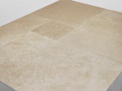 Travertin Beige Select getrommelt Fliese großer römischer Verband 1,2 cm