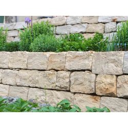 Dietfurter Kalkstein graugelb Mauerstein gespalten