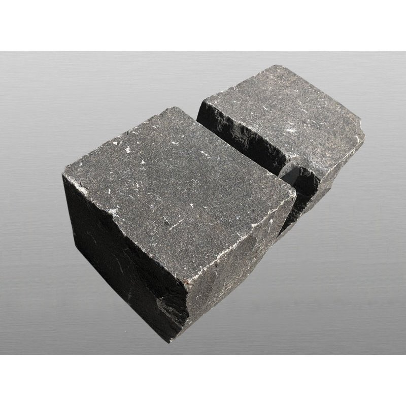 Türkei Basalt 908 spaltrau 1 Tonne Pflastersteine 4/6 cm schwarz