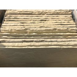 Mint spaltrau Sandstein Platte 60x60x3 cm gelb/weiß