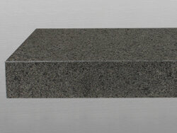 Attika Grey Gabbro geflammt &amp; geb&uuml;rstet Blockstufe 15x35x50 cm dunkelgrau