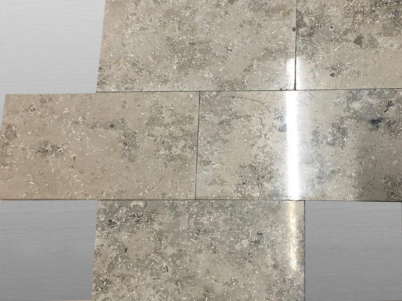 Jura Grau poliert Fliese Bahnenware 30,5x40-90x 1 cm kalibriert grau