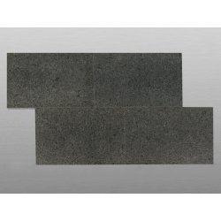 Attika Grey Gabbro geflammt & gebürstet Platte 40x60x3 cm dunkelgrau