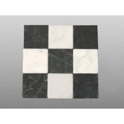 White Marble getrommelt weisser Marmor Fliese 40,6x40,6x1,2cm weiß