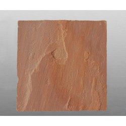 Modak spaltrau Sandstein Platte 60x60x2,5 cm rot-braun
