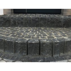 Indien Kerala Basalt spaltrau Palisade 12x12x35 cm schwarz