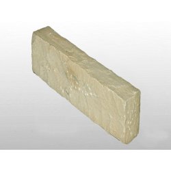 Mint spaltrau Sandstein Stele 8x25x50 cm gelb/weiß