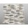 Travertin Kalkstein Mix gebürstet Mosaik 4,8x1,5x0,8cm weiß/grau