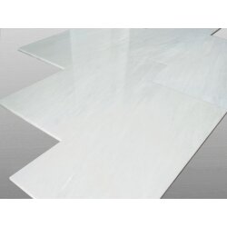 Isparta White Marble poliert weisser Marmor Fliese 30,5x61x1cm wei&szlig;
