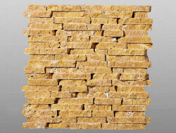 Travertin Yellow spaltrau Mosaik 1,5xFLx1,4-2cm gelb