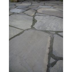 Kalahari Black spaltrau Sandstein Polygonalplatten 3-7 Stk/m² , 2,5 cm Stärke grau