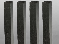 Indien Kerala Basalt spaltrau Palisade 12x12x200 cm schwarz