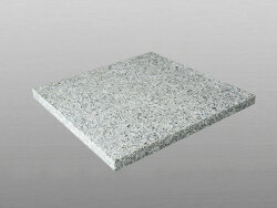 Light Grey Granit G603 geflammt und geb&uuml;rstet Platte 40x40x3 cm hellgrau gefast