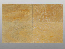 Travertin Yellow (Gold) getrommelt Platte 40x60x3 cm...
