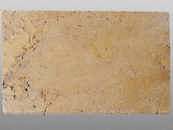 Travertin Yellow (Gold) getrommelt Platte 40x60x3 cm dunkel-gelb