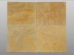 Travertin Yellow (Gold) getrommelt Platte 60x60x3 cm...