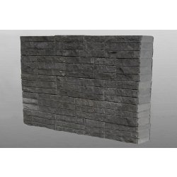 Vietnam Basalt A507 spaltrau Mauerstein 30/45/60x20x7,5 cm dunkelgrau
