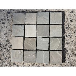 Sandstein Autumn Grey spaltrau 1 Tonne Pflastersteine 8-10 cm mix grau